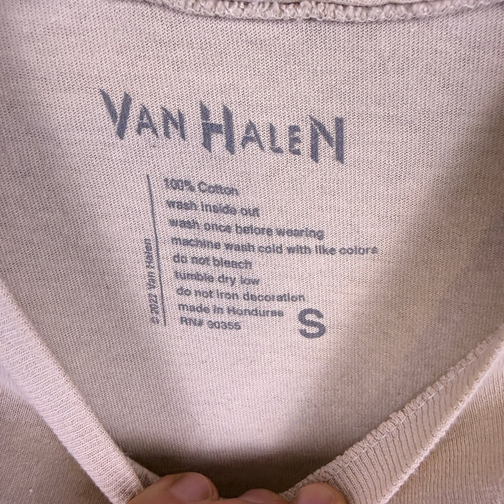 Van Halen T-Shirt Mens Small Tan 1979 World Tour Graphic Rock Band Concert Tee - Picture 3 of 7